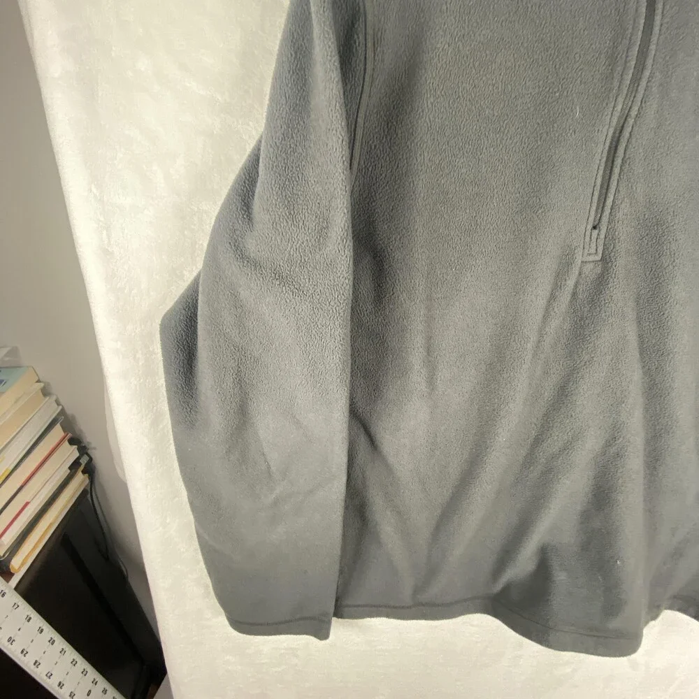 The North Face TKA 100 Glacier Fleece Jacket Mens Large Gray 1/4 Zip Pullover